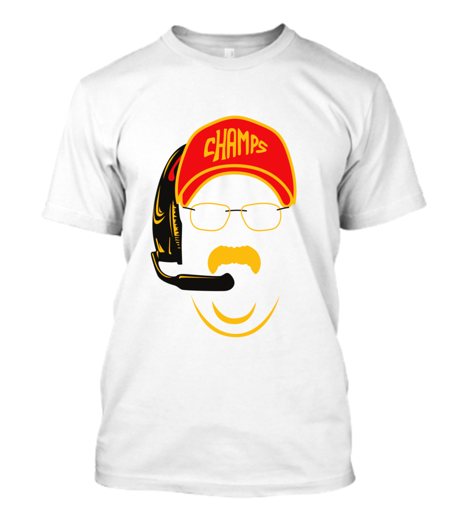 Kansas City Football Pride Champs Coach Headset T-Shirt