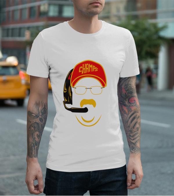 Kansas City Football Pride Champs Coach Headset T-Shirt