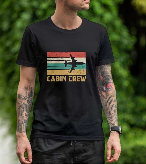Cabin Crew Retro Airplane T-Shirt