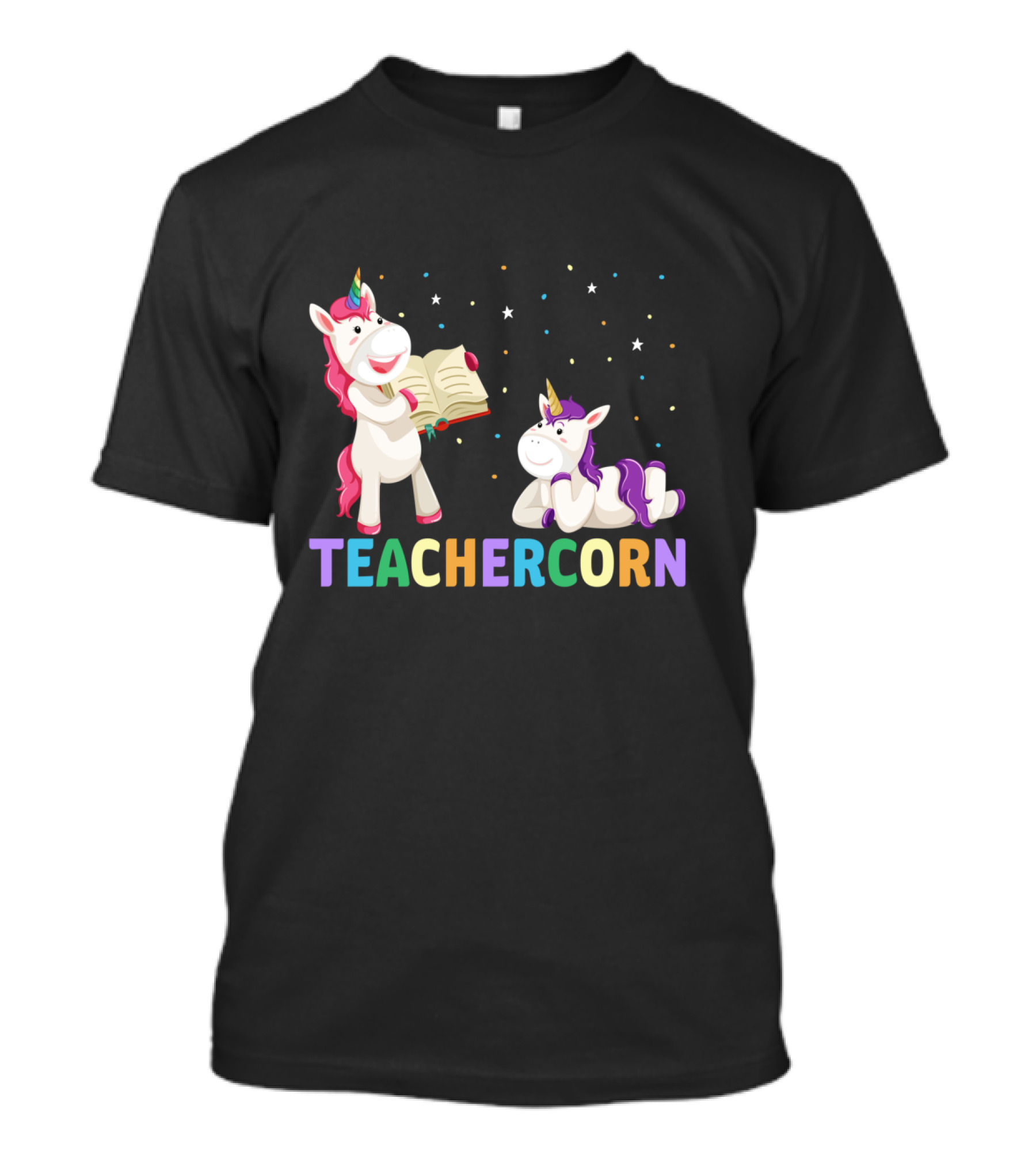 TEACHERCORN Magical Unicorn Teacher Appreciation Stars Book T-Shirt
