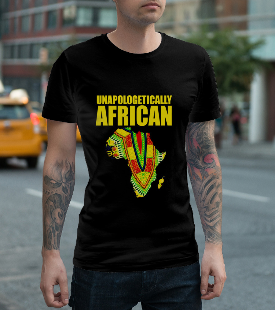 Unapologetically African Melanin Pride Kente Map T-Shirt