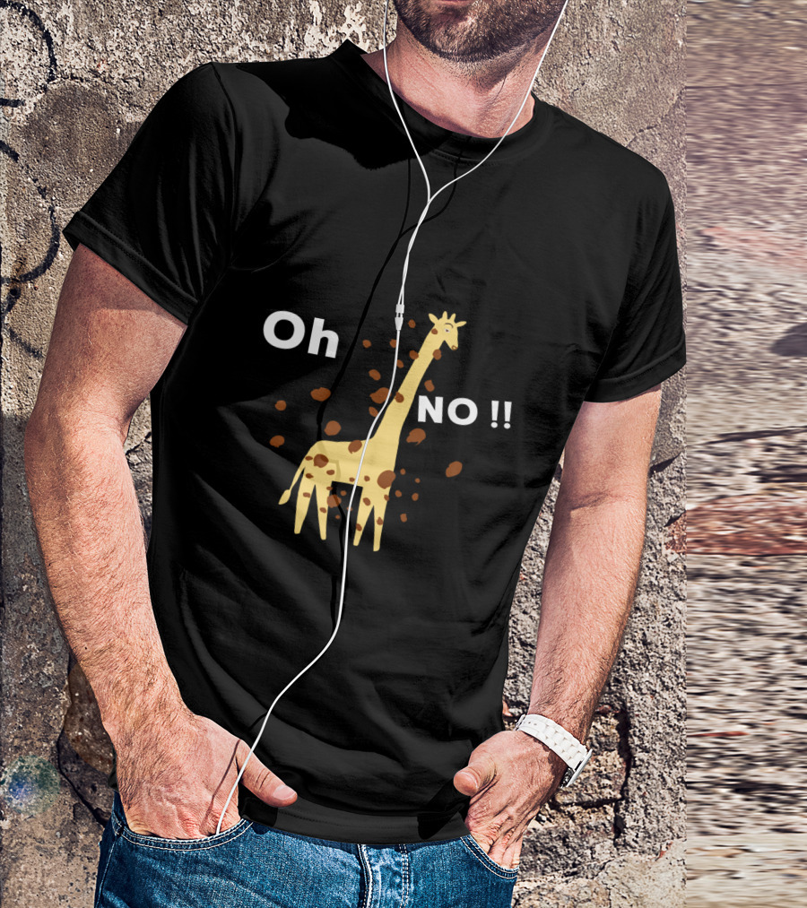 Oh No Giraffe Spots Wildlife Animal T-Shirt