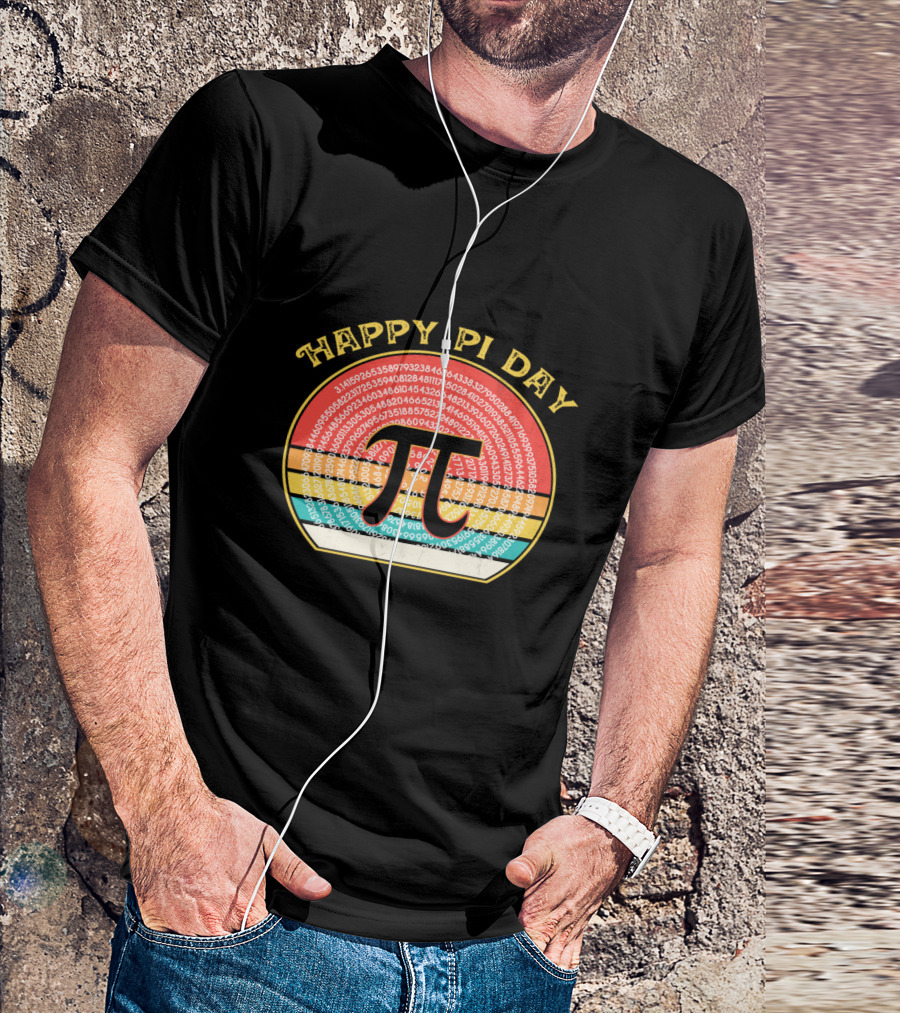 Happy Pi Day Vintage Retro Numbers Pi T-Shirt