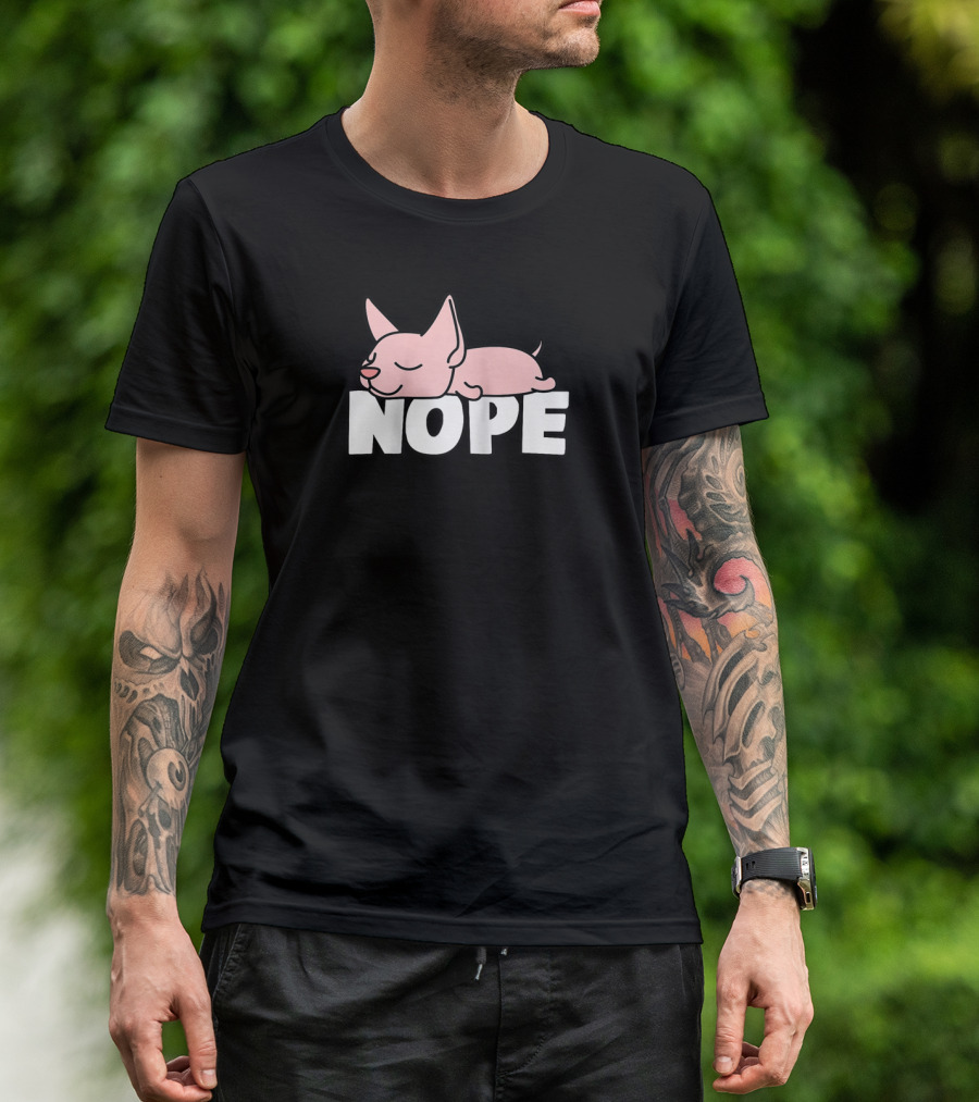 Nope Napping Cat Funny Lazy Cats Lover T-Shirt