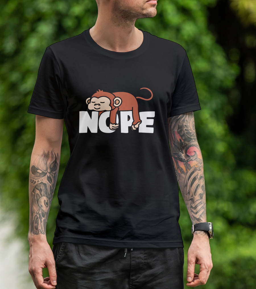 Nope Napping Monkey Funny Lazy Monkeys Lover T-Shirt