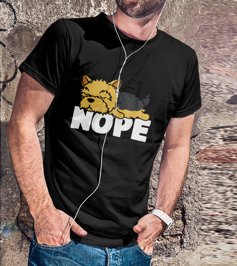 Napping Yorkshire Terrier Nope Lazy Dogs Lover T-Shirt