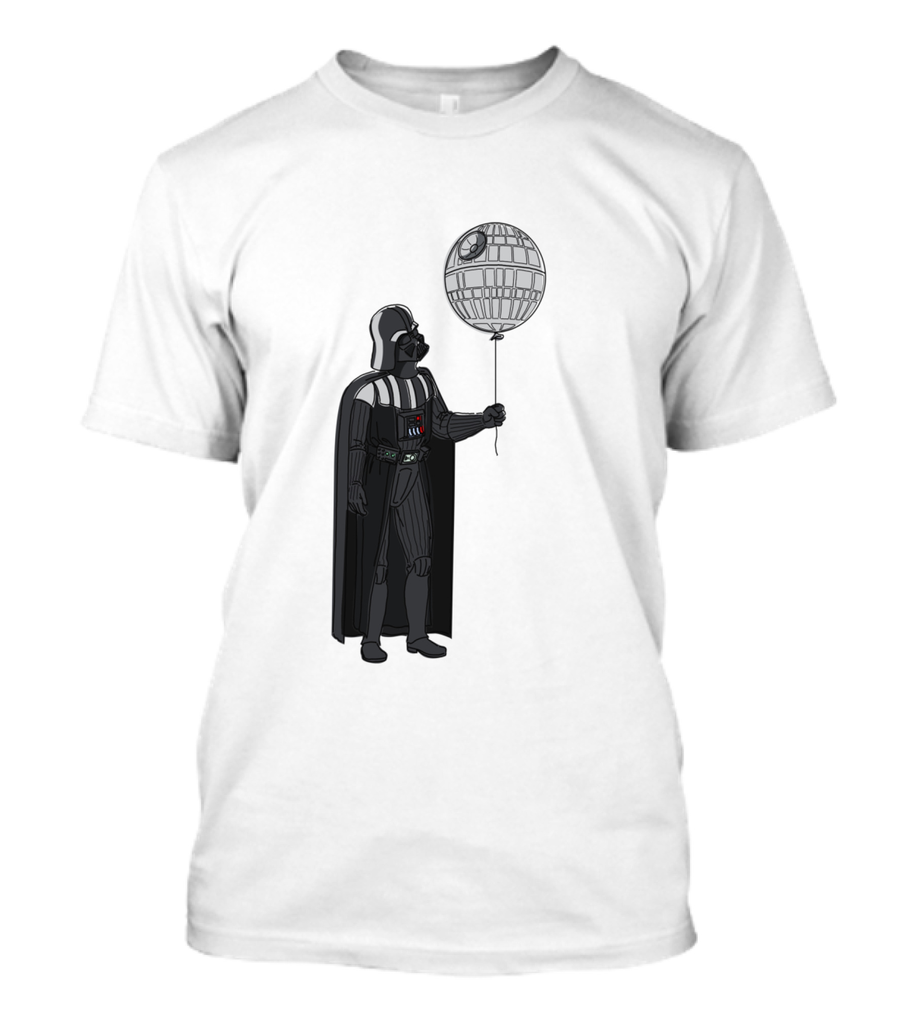 Darth Vader Holding Death Star Shaped Balloon T-Shirt