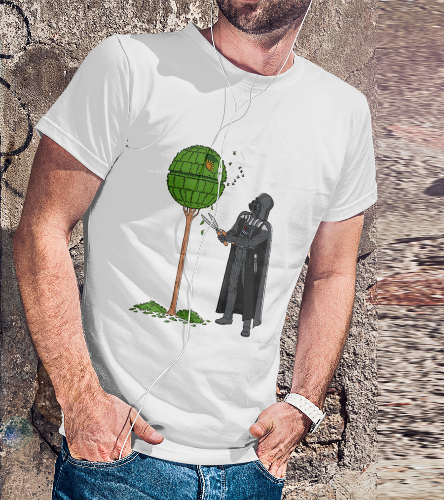 Darth Vader Pruning Death Star Topiary With Hedge Clippers T-Shirt