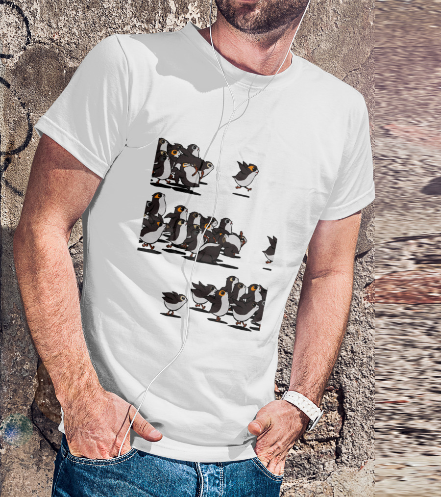Flock Of Porgs Follow The Leader Star Wars Inspired Porg Fan T-Shirt