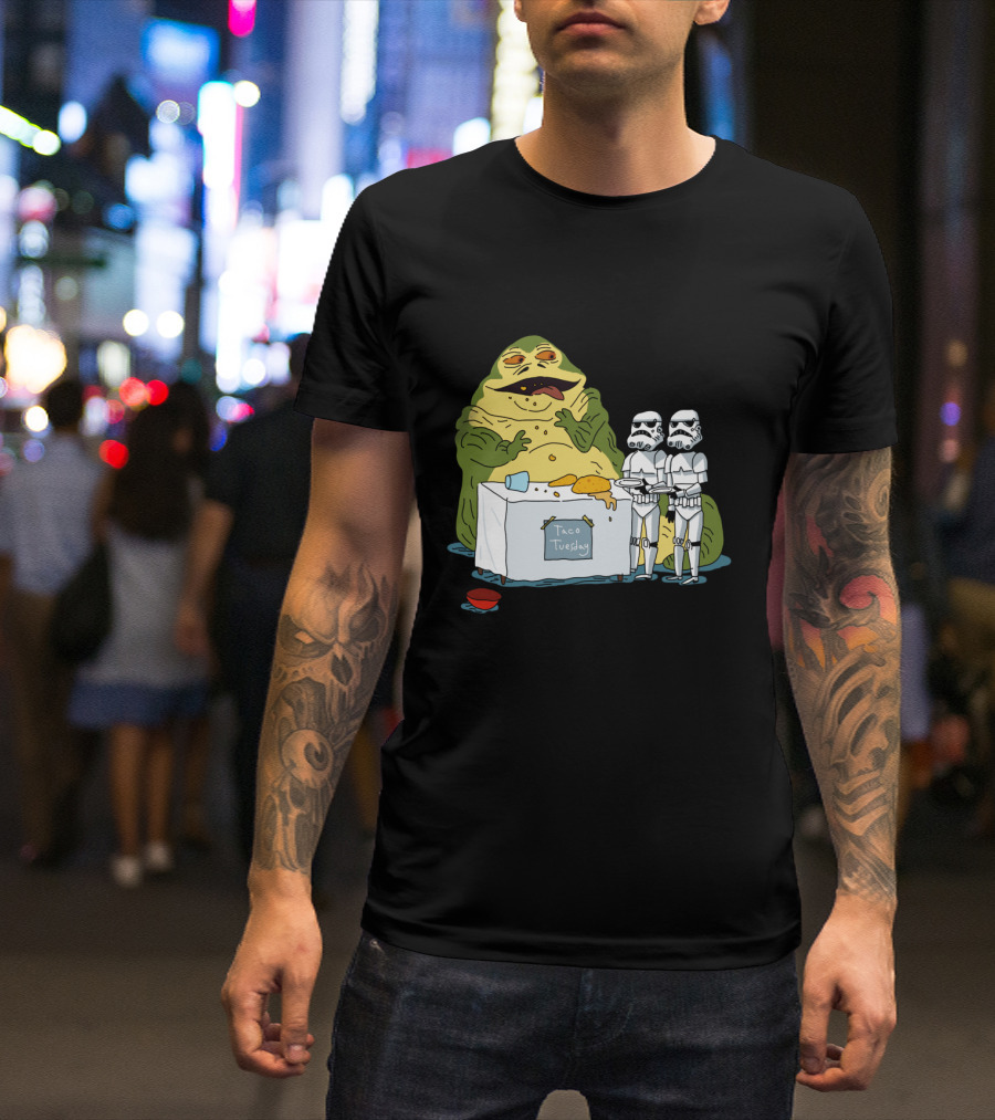 Jabba The Hutt Taco Tuesday Bring Me The Hot Sauce Stormtroopers T-Shirt