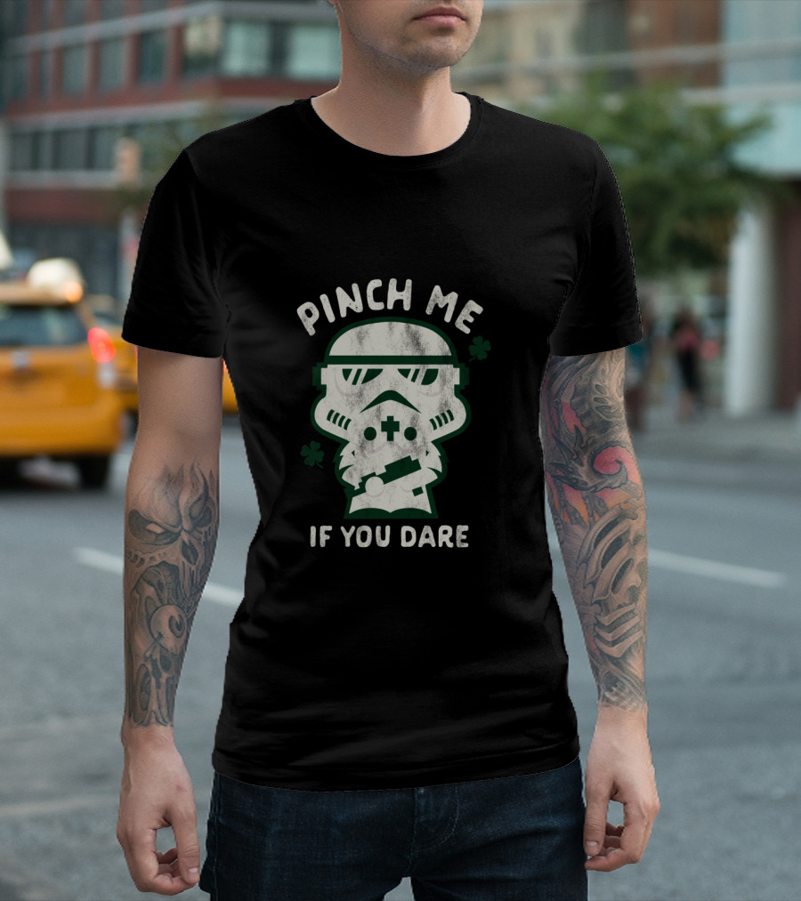 Pinch Me If You Dare Kawaii Stormtrooper Shamrock T-Shirt