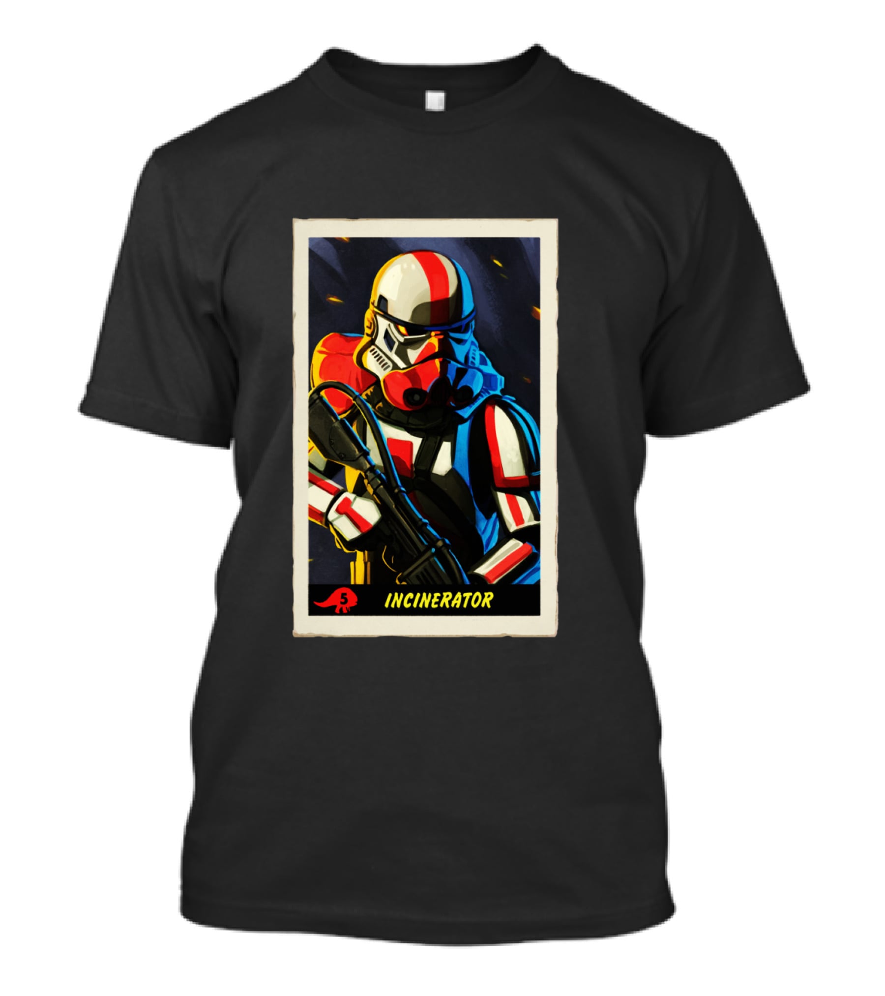 Mandalorian Incinerator Stormtrooper Card Incinerator T-Shirt