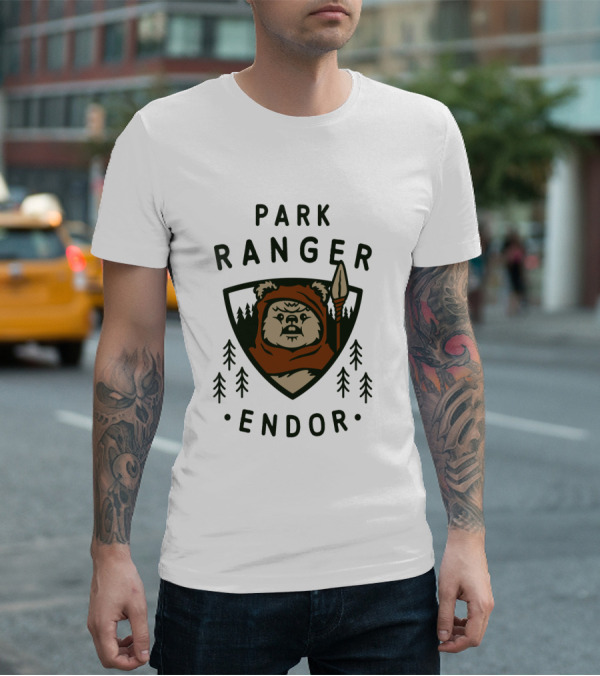 Star Wars Endor Ewok Park Ranger Badge T-Shirt