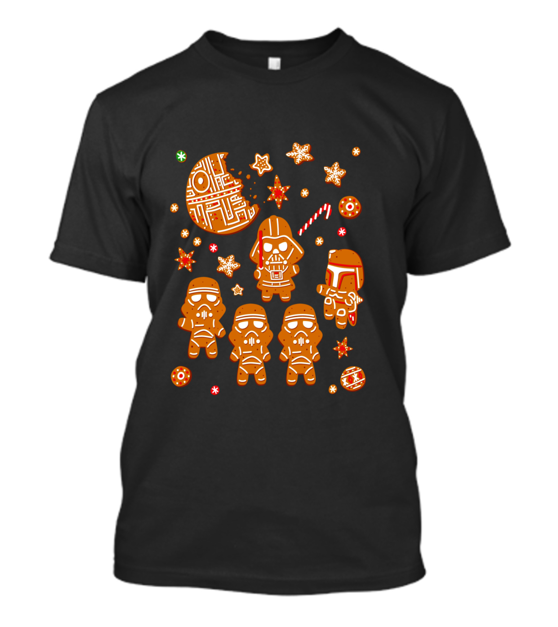 Star Wars Galactic Empire Holiday Gingerbread Cookies Stormtrooper Vader Festive T-Shirt