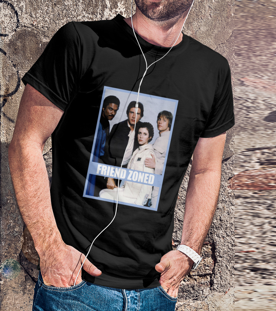 Star Wars Friend Zoned Han Luke Leia Lando T-Shirt