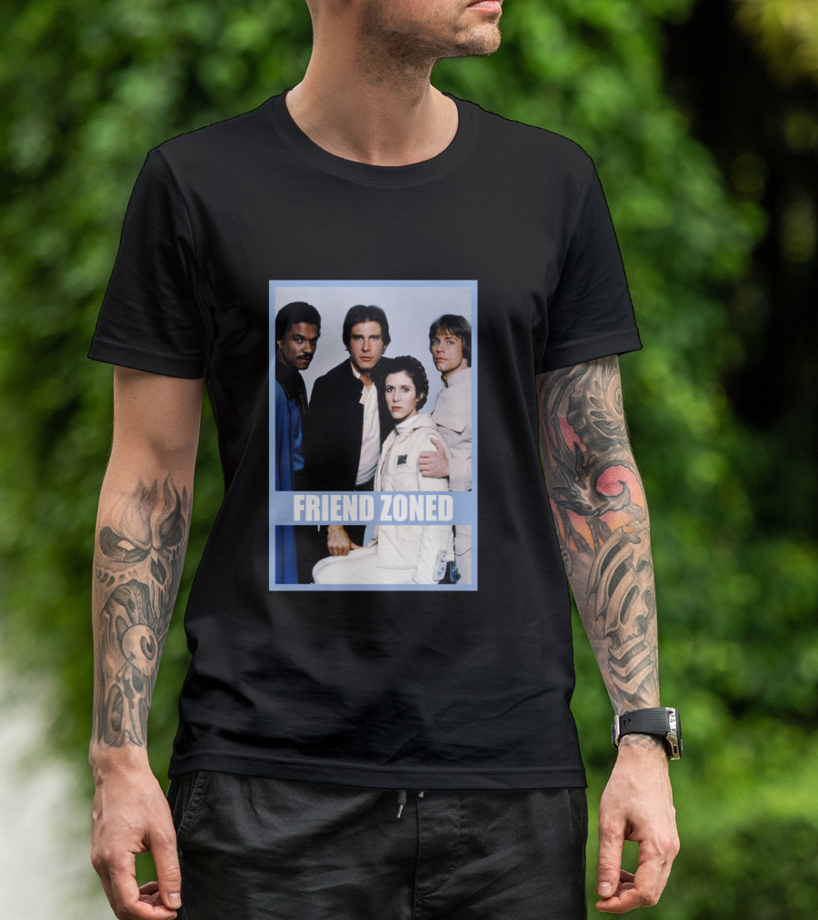 Star Wars Friend Zoned Han Luke Leia Lando T-Shirt