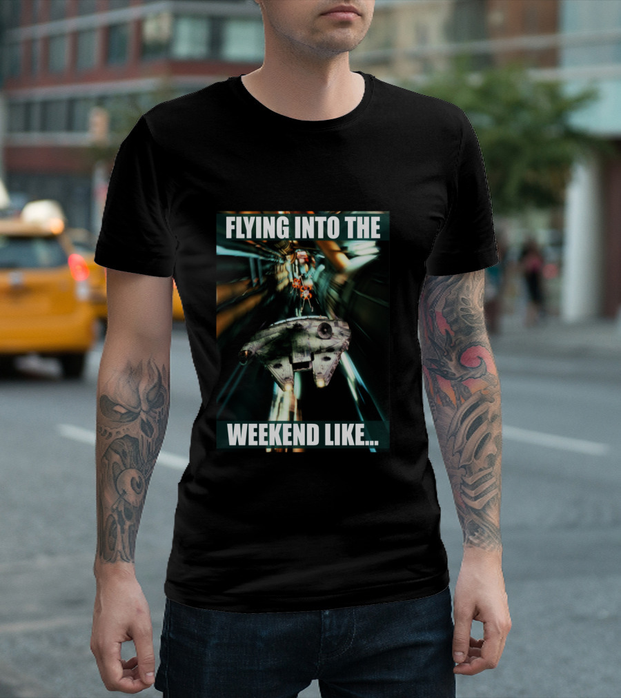 Flying Into the Weekend Like Millennium Falcon T-Shirt