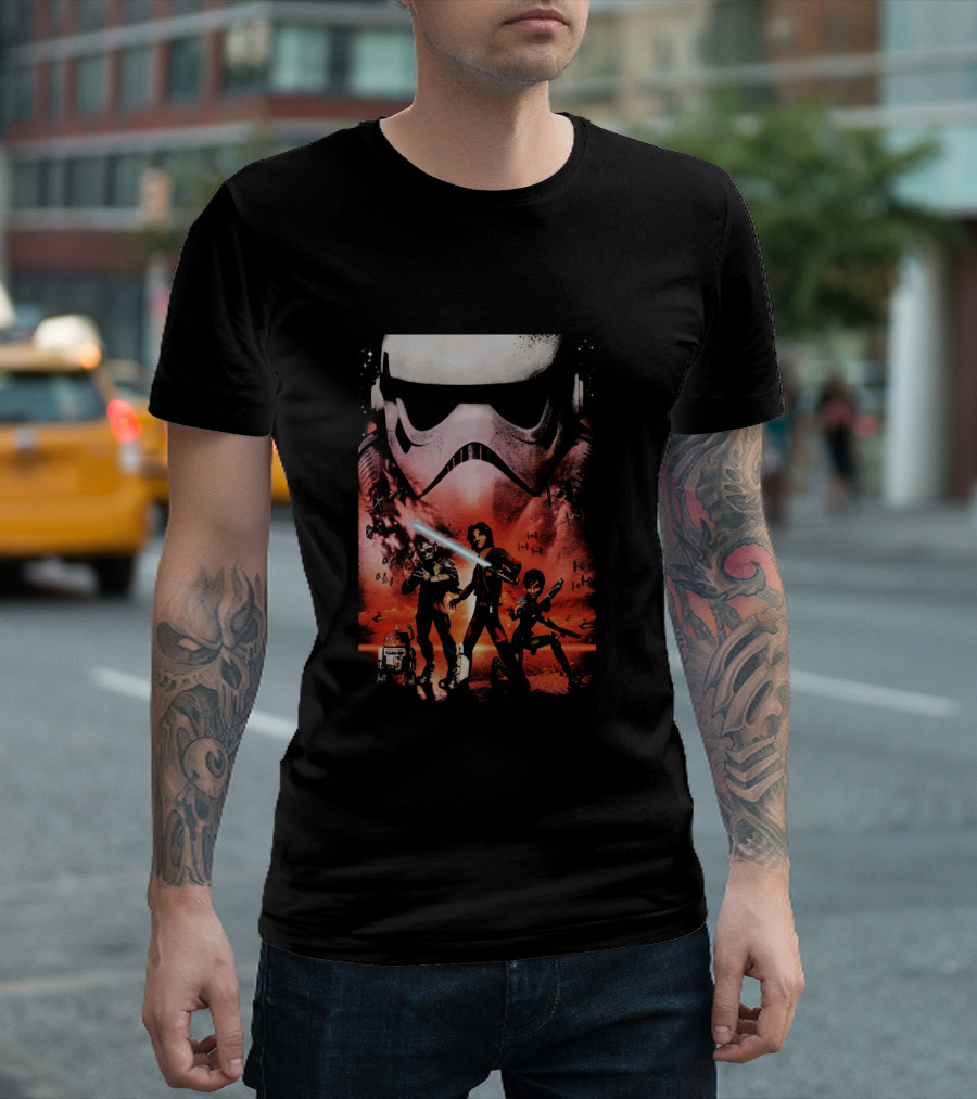 Star Wars Rebels Ghost Crew Stormtrooper Ezra Sabine Zeb Chopper T-Shirt
