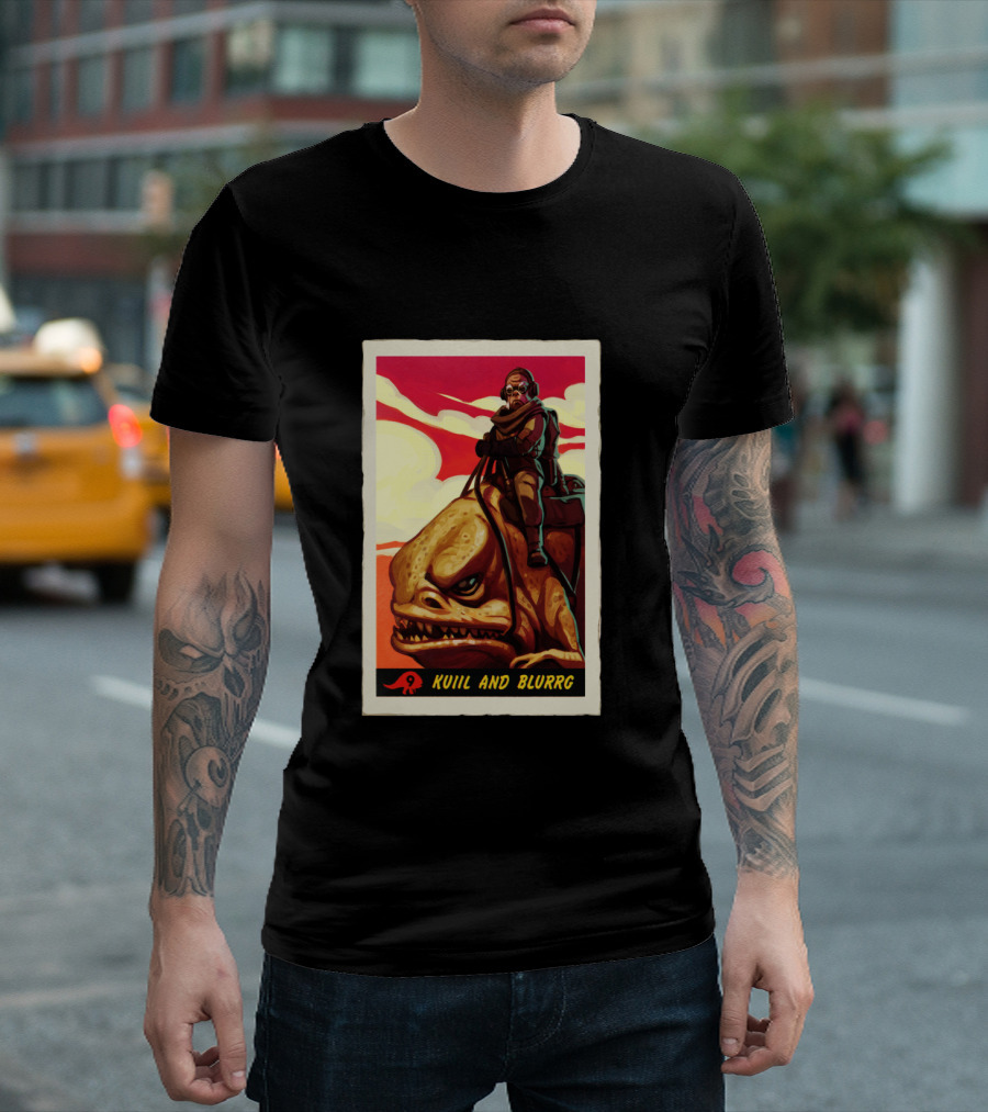 Star Wars The Mandalorian Kuiil and Blurrg Retro T-Shirt