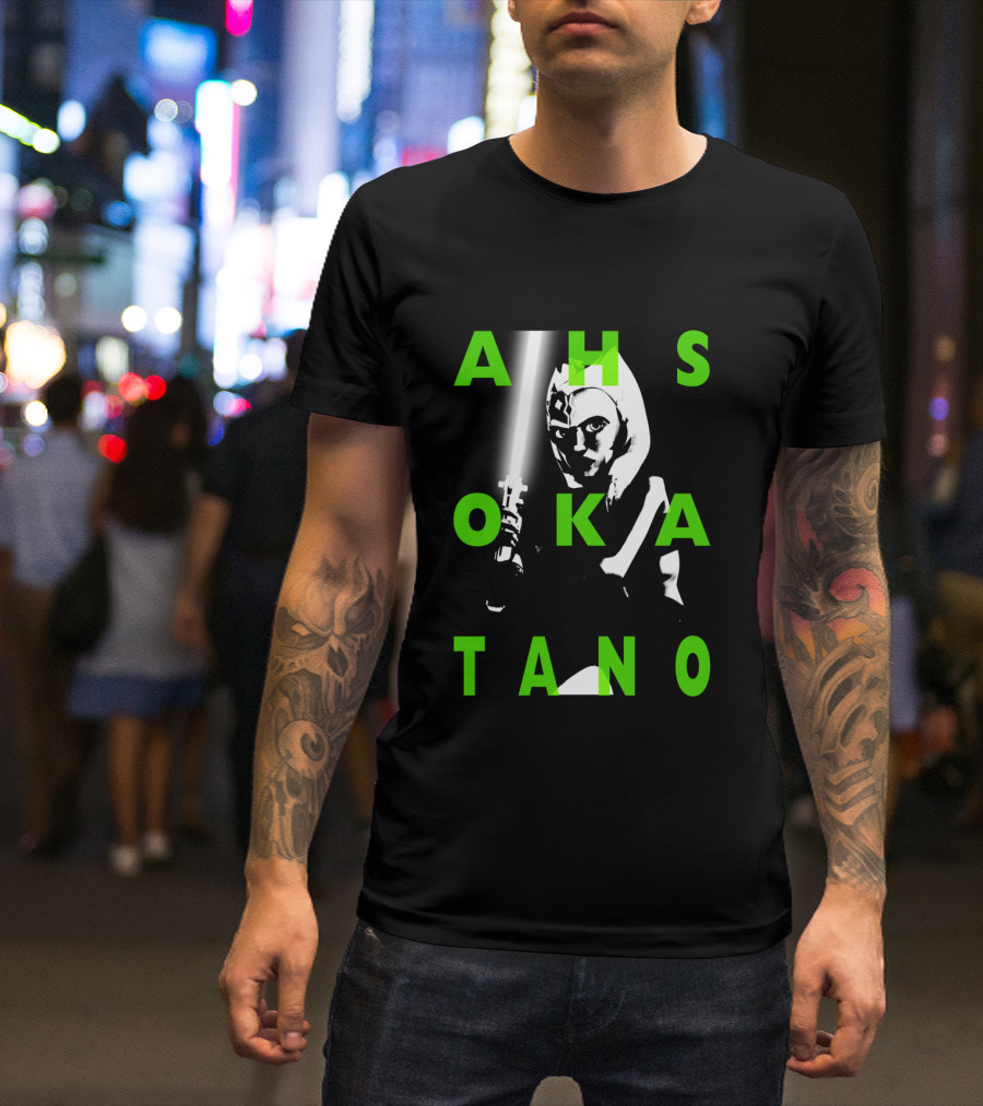 Ahsoka Tano The Clone Wars Green Text Overlay T-Shirt