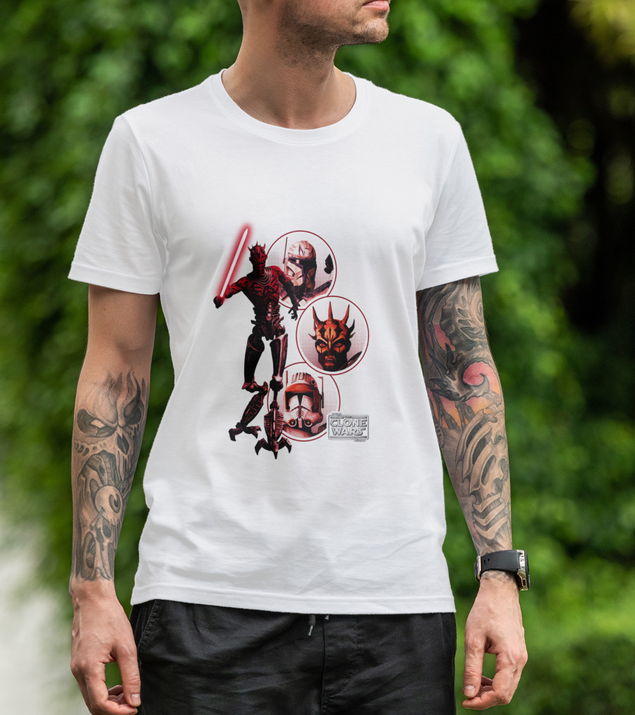 Star Wars The Clone Wars Dark Side Maul And Troopers T-Shirt