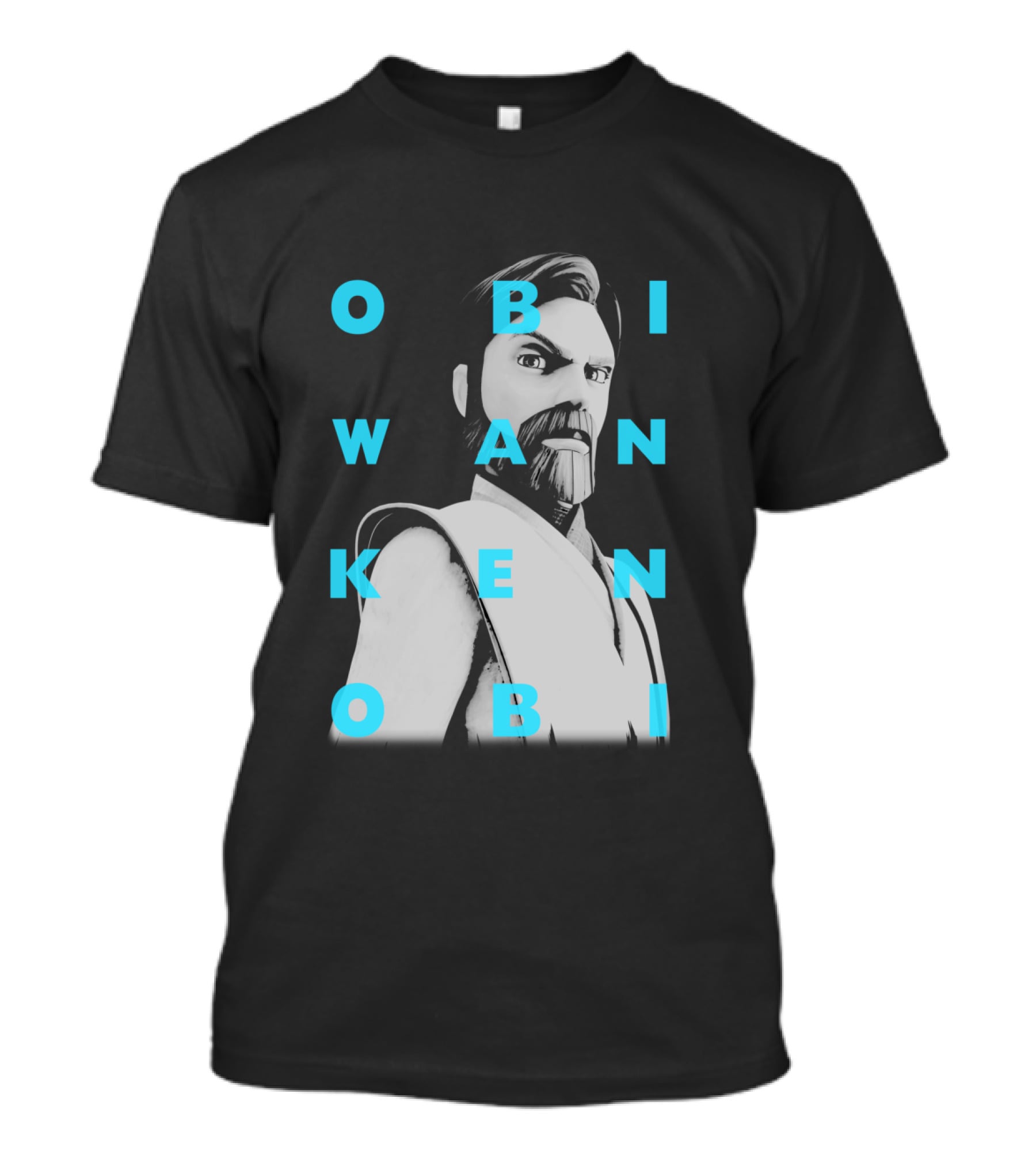 Obi Wan Kenobi Text Overlay The Clone Wars T-Shirt