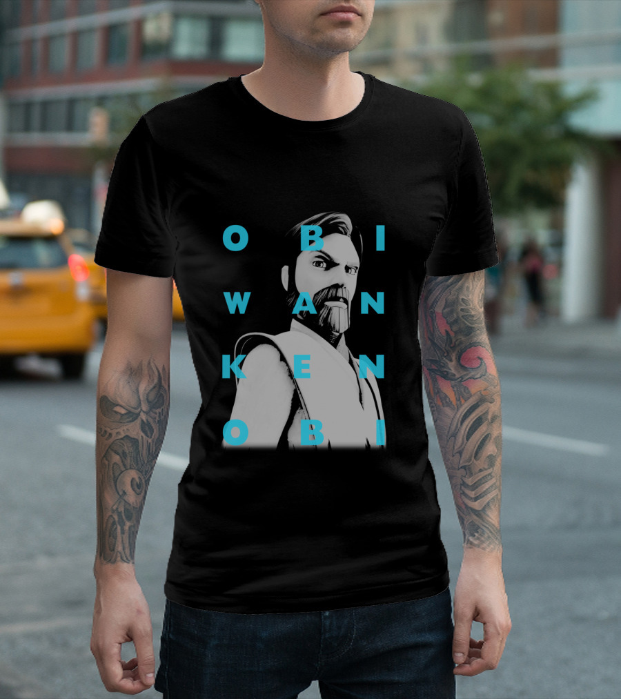Obi Wan Kenobi Text Overlay The Clone Wars T-Shirt