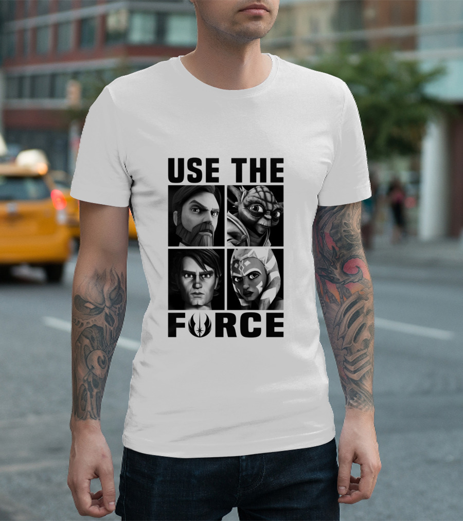 The Clone Wars Use The Force Jedi Characters T-Shirt