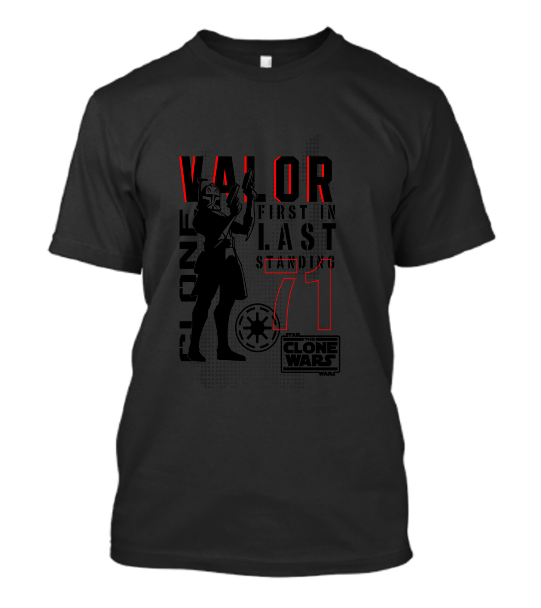 Star Wars The Clone Wars Valor First In Last Standing Clone Trooper 71 T-Shirt