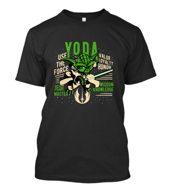 Yoda Jedi Master Use The Force Valor Loyalty Honor Wisdom Knowledge T-Shirt