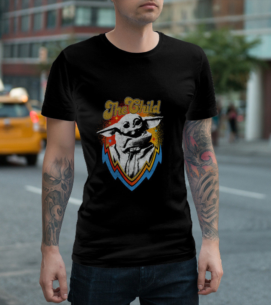 The Child Mandalorian Badge Vintage Star Wars T-Shirt