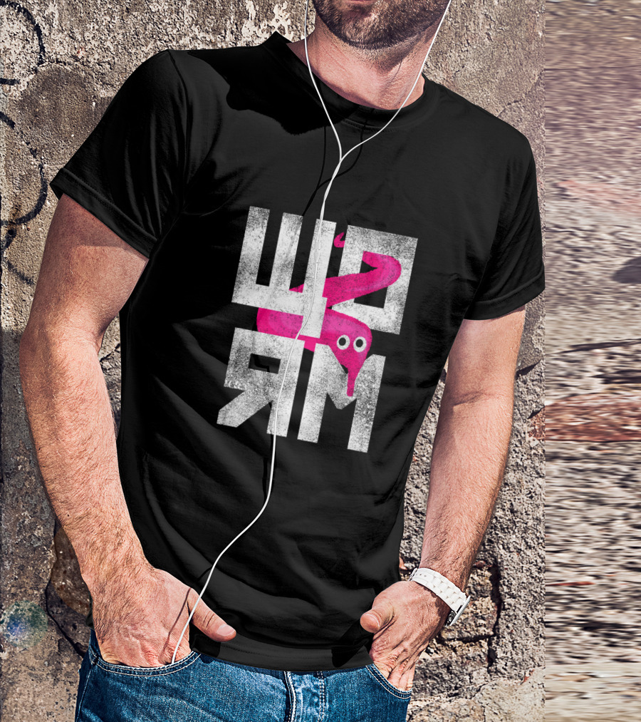 Pink Worm On A String Meme Style WORM T-Shirt