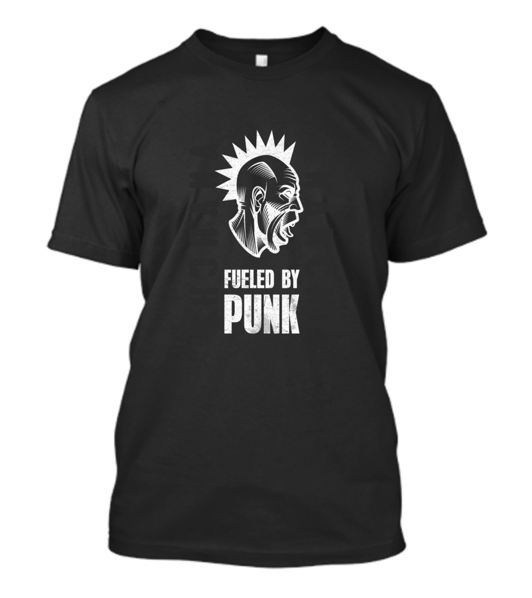 Fueled By Punk Anarchy Mohawk Rocker T-Shirt