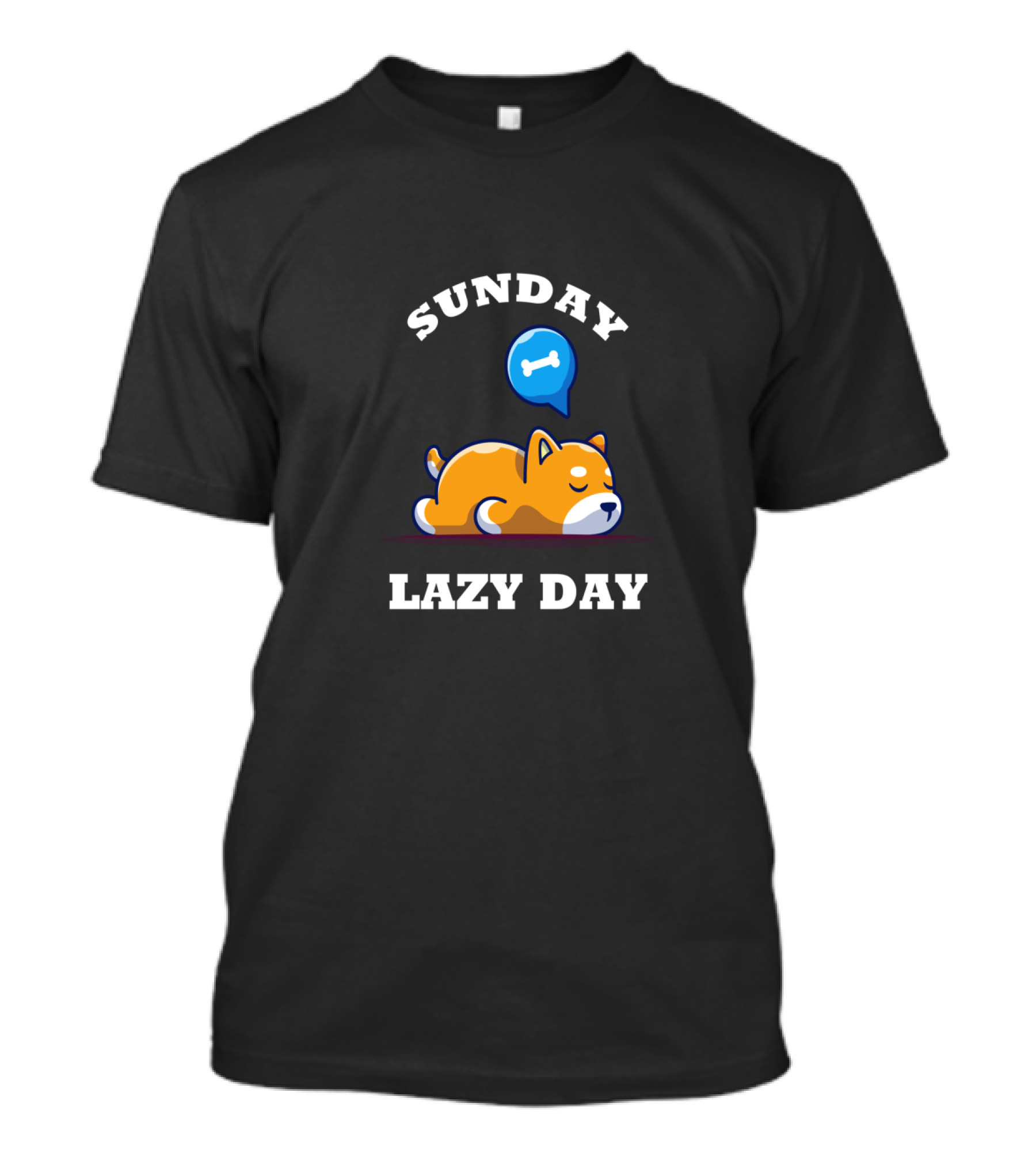Sunday Lazy Day Funny Dog Dreaming Of A Bone For Family T-Shirt