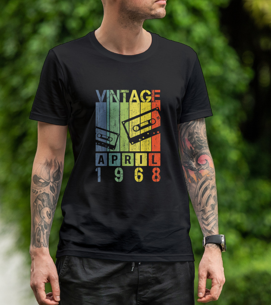 Vintage Mixtape April 1968 Cassette Retro T-Shirt
