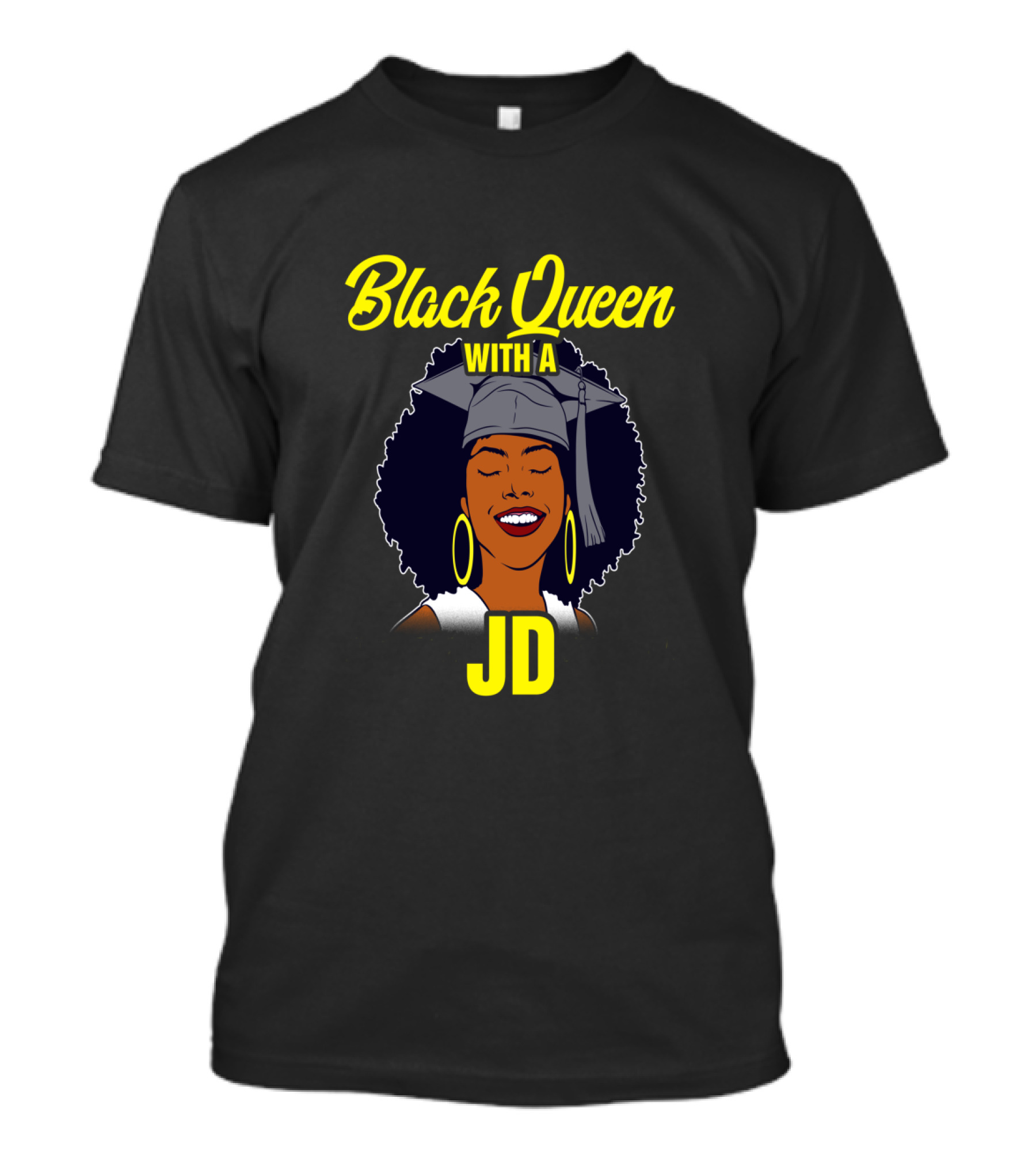 Black Queen With A JD African American Law School Graduation T-Shirt