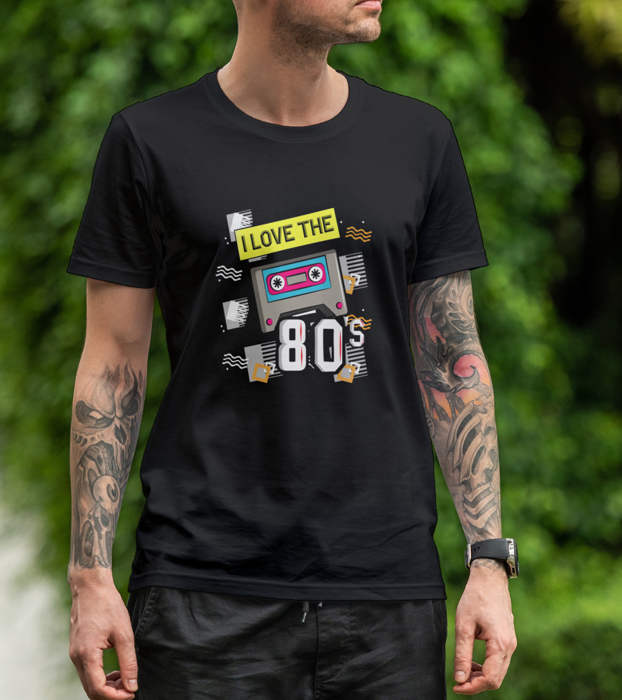 I Love The 80's Cassette Tape Retro Vibe T-Shirt