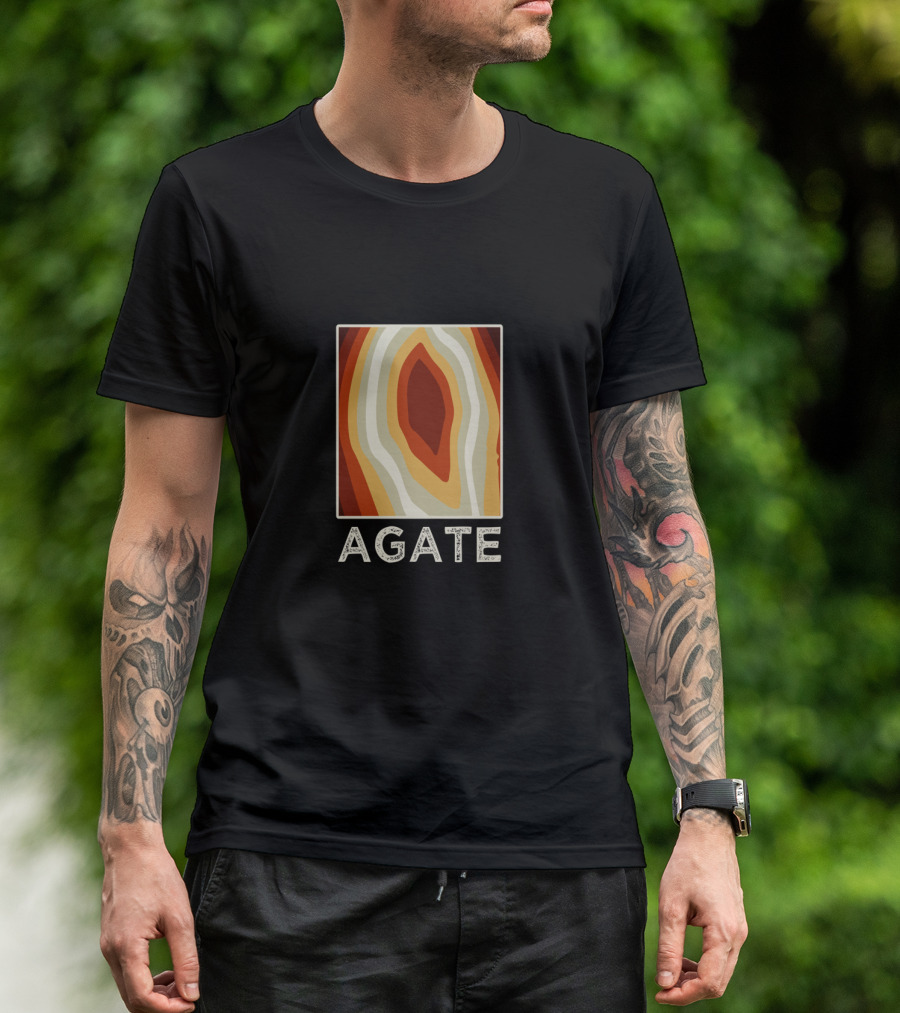 Agate Crystal Hunter Rock Collector Rockhound Paint Agates T-Shirt