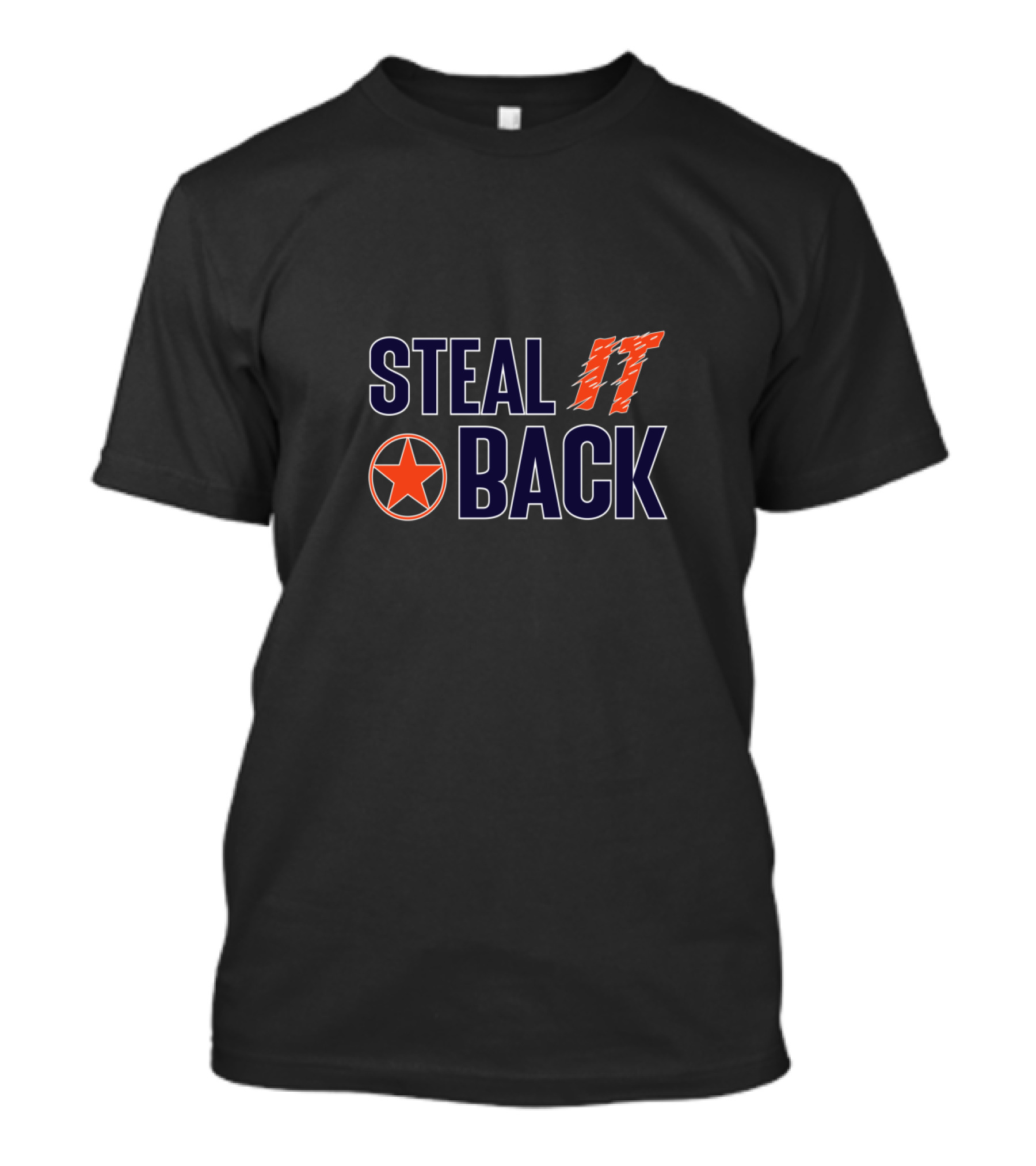 Steal It Back Houston Star Baseball T-Shirt