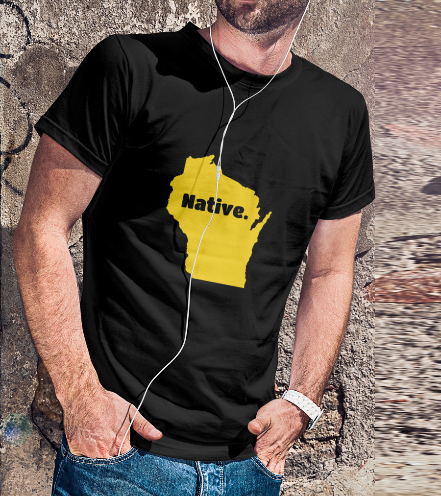 Wisconsin Native Born In Wisconsin Map T-Shirt