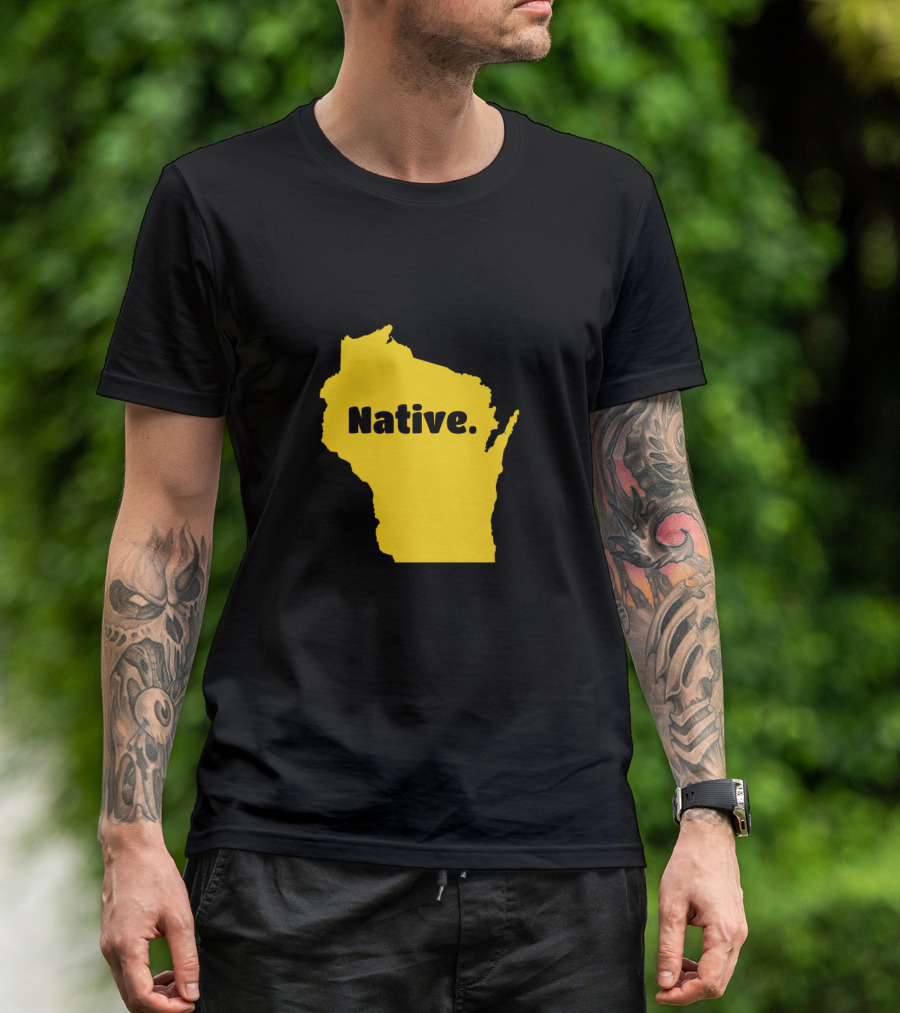 Wisconsin Native Born In Wisconsin Map T-Shirt