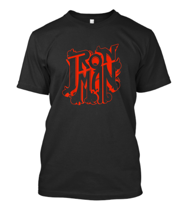 Marvel Iron Man Ornate Lettering T-Shirt