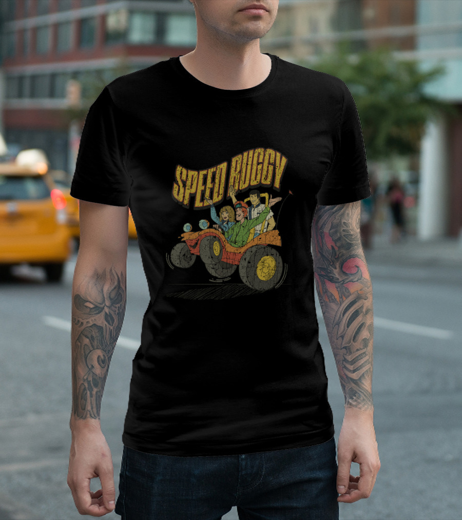 Speed Buggy Adventure with Animated Characters T-Shirt