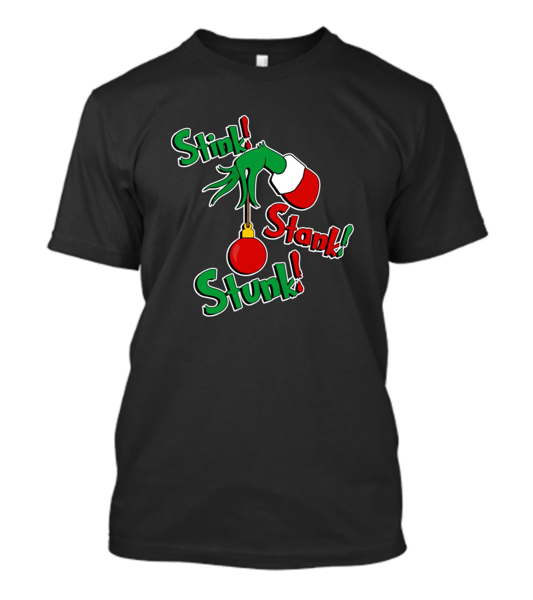 Grinch Stink Stank Stunk Dr. Seuss Arm Christmas T-Shirt