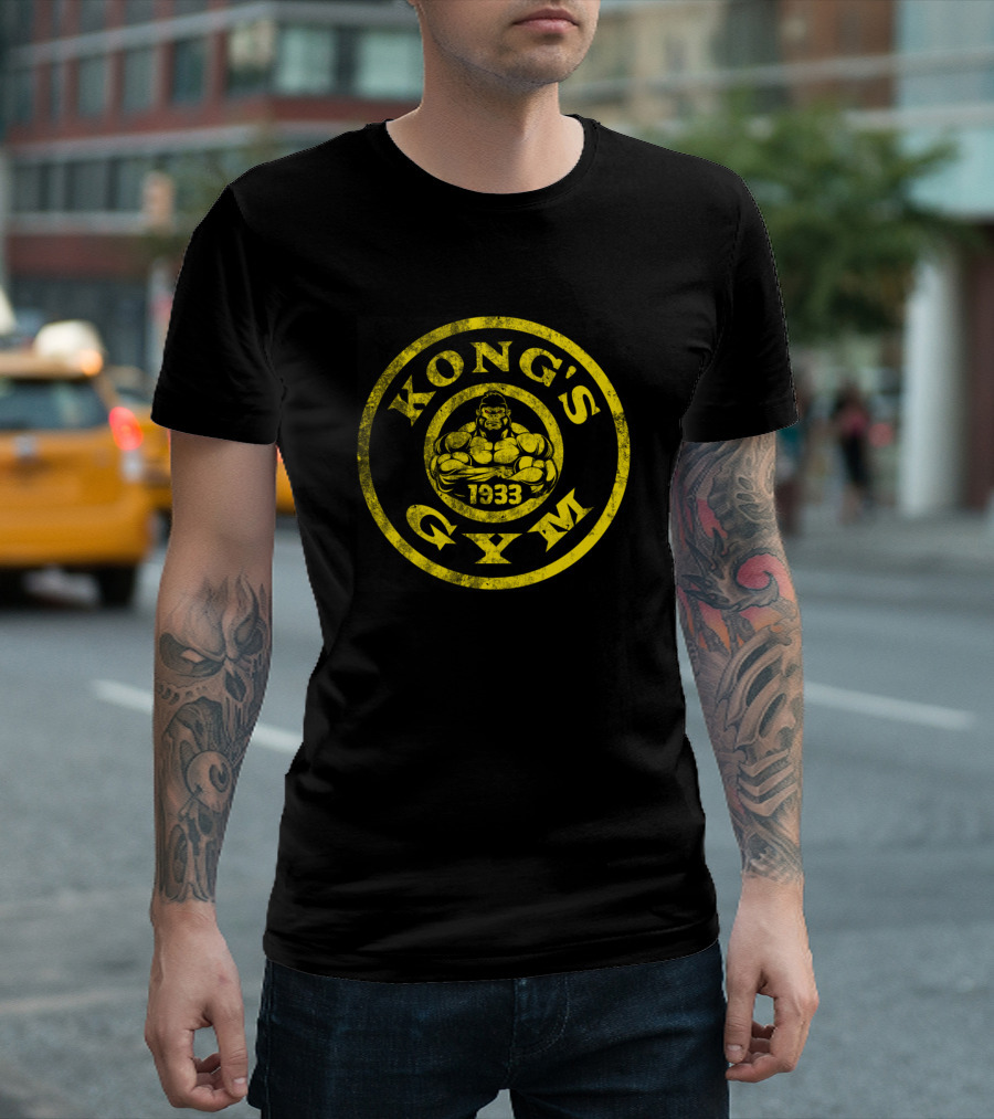 King Kong Kong's Gym 1933 Yellow Circle T-Shirt