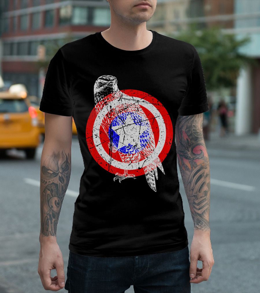 Falcon Shield Star Emblem America T-Shirt