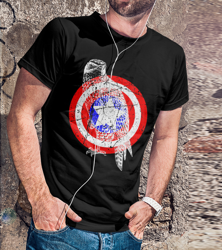 Falcon Shield Star Emblem America T-Shirt