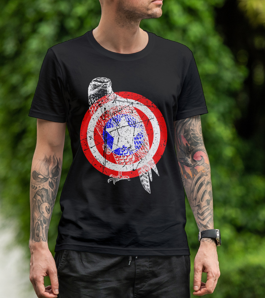Falcon Shield Star Emblem America T-Shirt