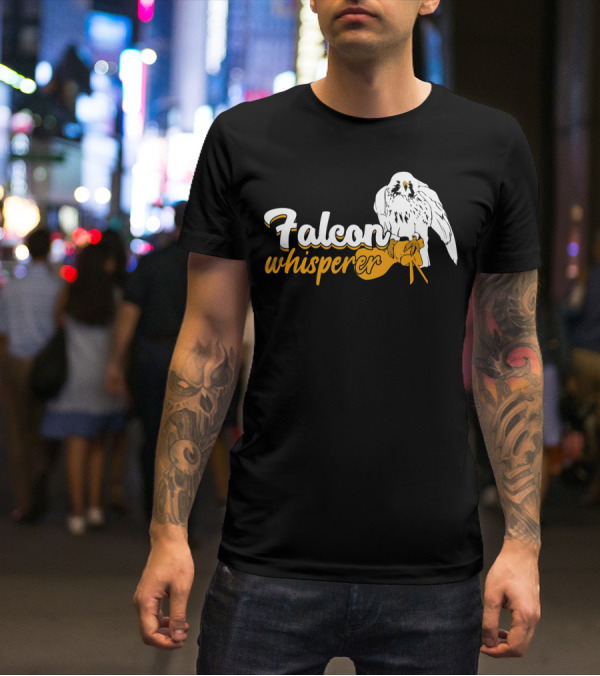 Falcon Whisperer Falconer’s Companion Bird Glove Emblem T-Shirt