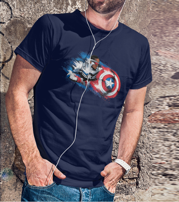 Marvel The Falcon Winter Soldier Captain America Shield Action T-Shirt